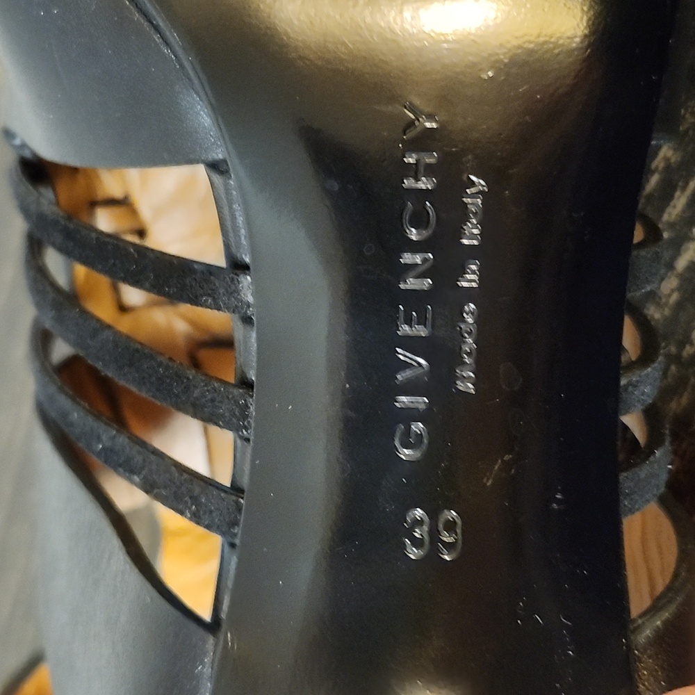 Givenchy Leather Woven Gladiator Kitten Heels Size 8.5 / 9 - Picture 10 of 11